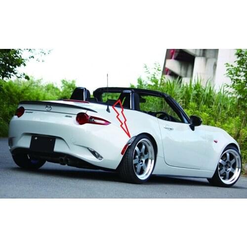 Car Accessories For Mazda MX5 Miata ND RF Carbon Fiber GV Style Rear Garnish Glossy Fibre Wheel Arch Body Kit Racing Fender Trim