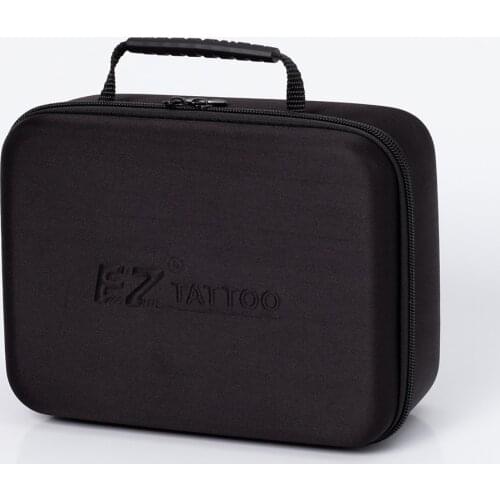 EZ Tattoo Travel Case Black Blank Box for Tattoo Needles Machines power pedals Clip cords tattoo equipment