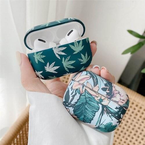 Marble Pattern Case For Apple Airpods 1 2 Earphone Case Maple Leaf Wireless Headset Protective Case For Apple Airpods 2 Air Pods
