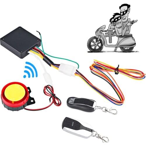 2 Way Motorcycle Alarm System Remote Control Vibration Alarm Theft Protection Moto Scooter Motor Security Alarm Engine Start
