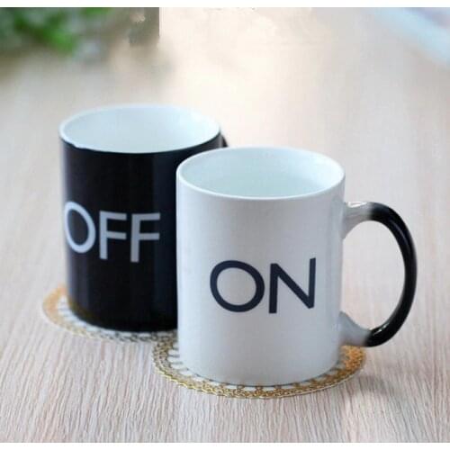 Hot Sale Temperature Sensing Color Changing Mug OFF ON Magical Chameleon Coffee Mug Milk Tea Cup Novelty Gifts 330ml