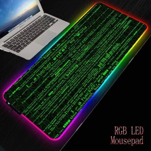 Mairuige Blue Line RGB Gaming Computer Mousepad Large Mouse Pad Big Gamer Desk Mouse Mat Led Mause Pad Backlit Keyboard Mat