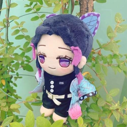 Demon Slayer Plush Kochou Shinobu Figure Plushie Doll Clothes Changeable Japan Anime Cosplay Merch Cartoon Toy Manga Gift 20cm