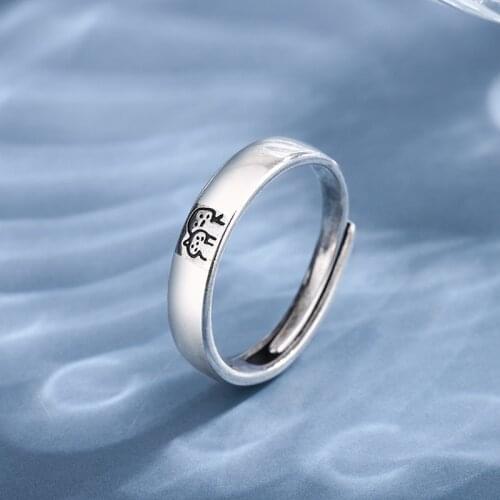 Miuoxion Retro Sculpture Couples Ring Personality Fashion Punk Party Jewelry For Women Feature Namour Charm Gift All Seasons