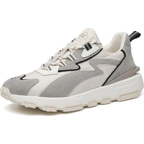 RASMEUP Genuine Leather Mens Sneakers Men Shoes 2021 Casual Lightweight Comfortable Breathable Male Lace-up Running Footwear