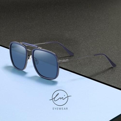 LM NEW High Quality Fashion Polarized Men Sunglasses Classic Women Square Punk Metal Sun glasses UV400 Protection Gafas De Sol