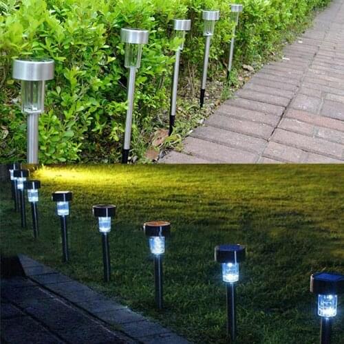 Solar Tube Lawn Light Stainless Steel Garden Light LED Solar outdoor waterproof Lawn light