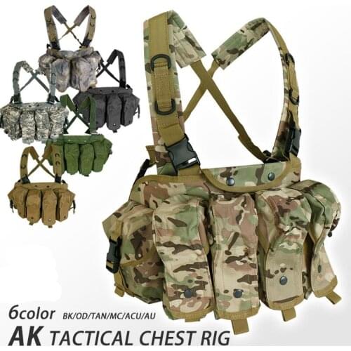 CQC AK Chest Rig Molle Tactical Vest Military Army Equipment AK 47 Magazine Pouch Outdoor Airsoft Paintball Hunting Vest