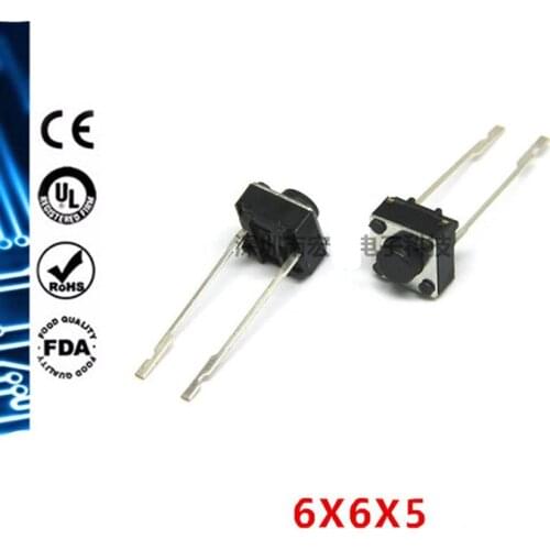 1000pcs Tactile Push Button Switch 2 pins 6*6*5 mm Key Switches 6x6x5mm Micro Switch