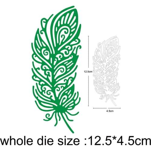 Christmas Feather Frame Metal Cutting Dies Stencil dies for DIY Scrapbooking dies Decorative Embossing die cut Paper Card Making