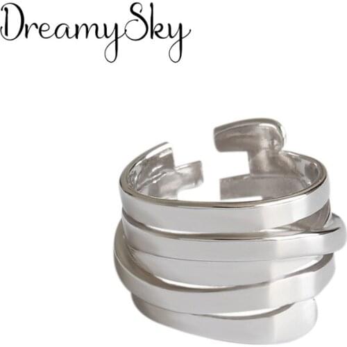 Vintage Multilayer Chains Lines Rings For Women Charming Ring Bohemian Wedding Fashion Jewelry Party Gifts