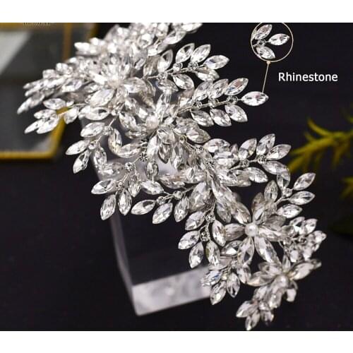 Bridesmaid headdress headband new handmade hair accessories water diamond headband