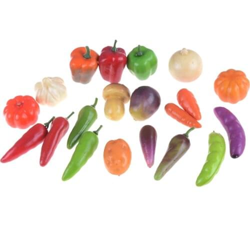 10pcs Dollhouse Miniatures Accessories Mini Fruits Vegetable Food Doll Room Doll House Kitchen Decor Kit Kitchen Toys