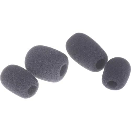 10PCS Microphone Headset Pads Grill Windscreen Sponge Foam Black Mic Cover