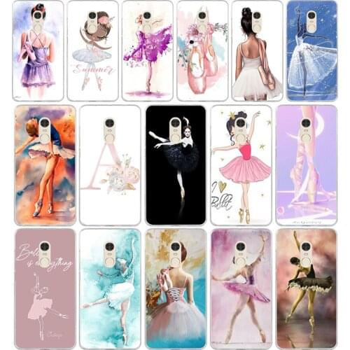 199FG Ballerina girl dancing Soft Silicone Tpu Cover phone Case for xiaomi redmi 7 7a note 4A 4X 6 Pro 6A 7