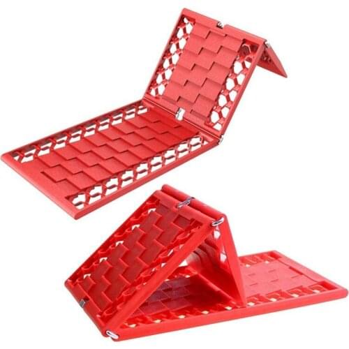 2PCS Rubber Foldable Car Wheel Anti-Skid Pad Folding Skid Plate Tire Traction