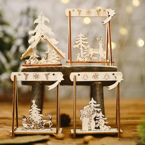 2020 Christmas decorations festive supplies wooden diy swing ornaments Christmas ornaments creative old people tree ornaments