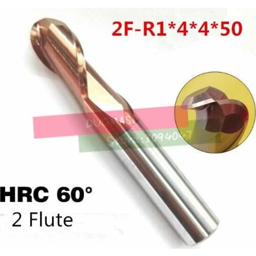 2F-R1.0 HRC60,carbide Square Flatted End Mills coating:nano TWO flute diameter 2 mm, The Lather,boring Bar,cnc,machine