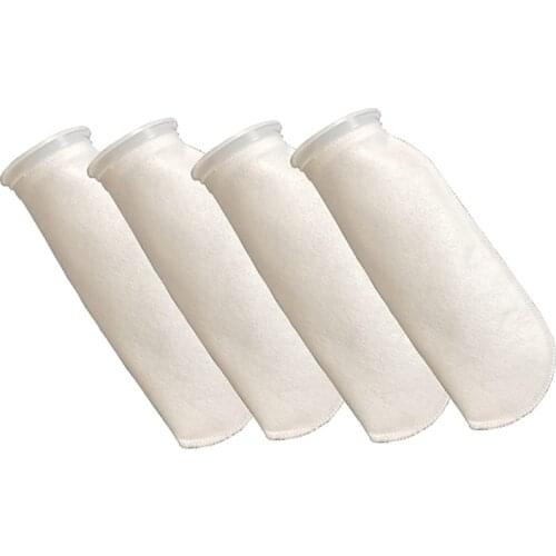 4 Packs of Filter Socks, 200 Micrometres, for Fish Tank/Saline Aquarium, Pond, for Sump/Overflow