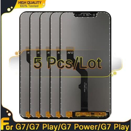 5PCS LCD For Motorola Moto G7 PLAY XT1952 G7 POWER XT1955 G7 PLUS LCD Display Touch Screen Digitizer Replacement For Moto G7