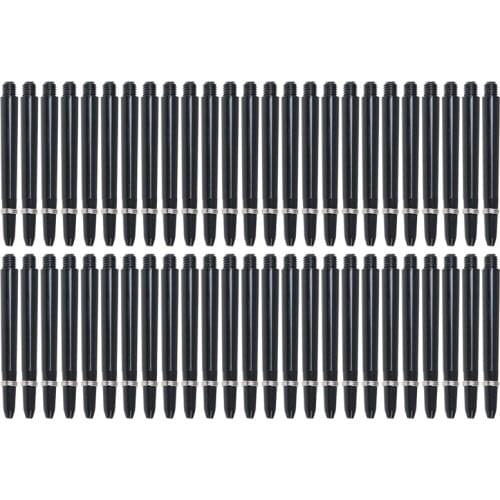 50pcs/Lot 48mm Nylon Dart Shafts Standard 2BA Screw Thread Plastic Darts Rod Stem+Dart Flight Holder Protection Ring Accessories