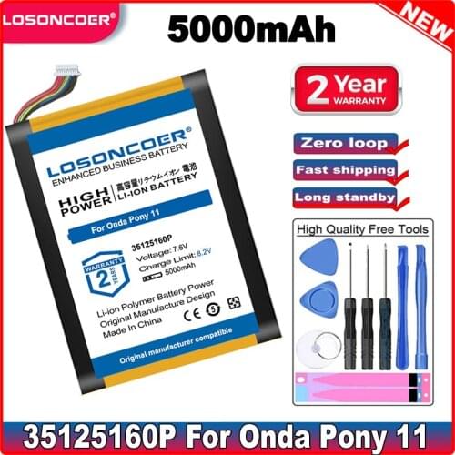 LOSONCOER 5000mAh 3487265 3487265 35125160P 31155165P Battery For Onda Xiaoma 11 21 31 41 Tablet PC