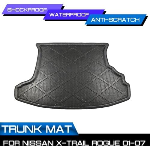 Car Floor Mat Carpet For Nissan X-Trail Rogue 2001 2002 2003 2004 2005 2006 2007 Rear Trunk Anti-mud Cover