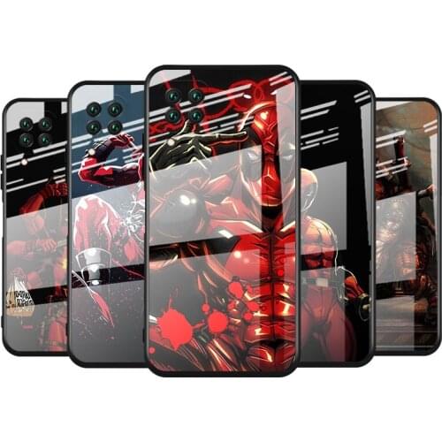 Tempered Glass Cover Cool Marvel Deadpool For Huawei Y6 Y7 Y9 Y5P Y6P Y8S Y8P Y9A P Smart Z 2019 2020 2021 Phone Case