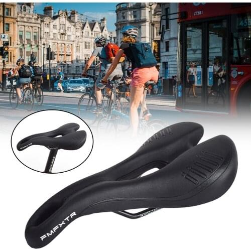 1PC Black FMFXTR PU Leather Foam Cotton Breathable MTB Mountain Road Bicycle Folding Bike Saddle Seat Comfort Racing Seat