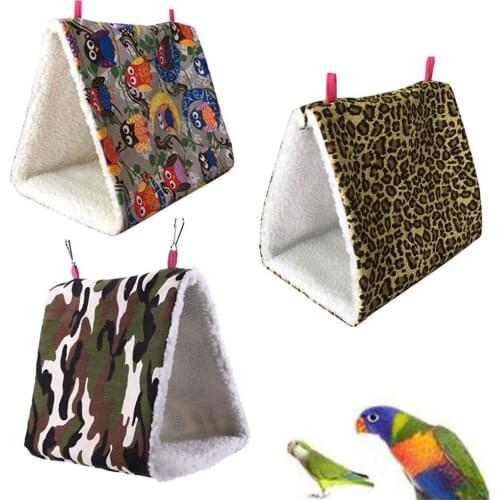 Hammock Bird Nest Pet Parrot Bird Hanging Bed House Plush Winter Warm Cage Nest Tent Bird Supplies Pet Warm Cage Accessories New