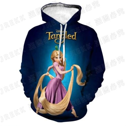 Tangled Rapunzel Hoodies Men Women Children Casual 3D Print Fashion Sweatshirts Pullover Boy Girl Kids Cartoon Anime Coat