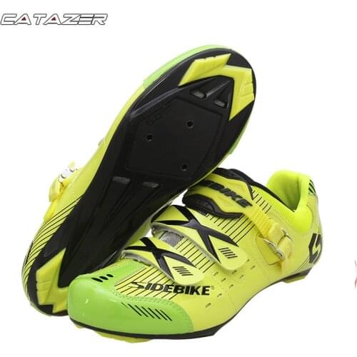 HOT New Road Bike Cycling Shoes Outdoor Anti-skid Wear Resistant Bicycle Lock Shoes Men Road Sports Cycling Shoes