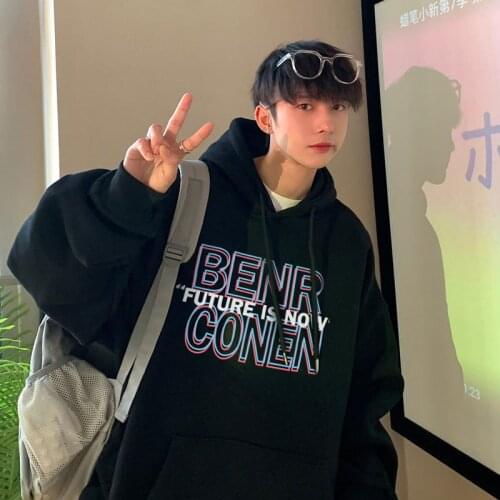 NEW Sweatshirts Velvet Winter Mens Letter Printing Hooded Mens 2021 Cotton Thicken Warm Hoodies Mens Autumn Tops Jacket 2021