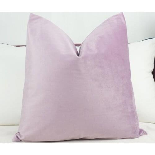 High Quality Soft Light Pink Purple Velvet Cushion Cover Pillow Case Pink Pillow Cover No Balling-up Without Stuffing
