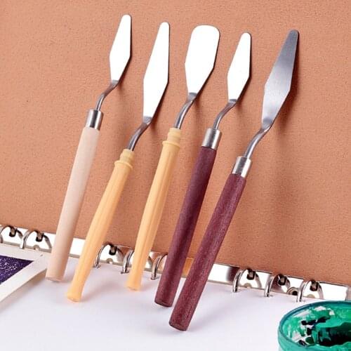 7Pcs/Set Stainless Steel Oil Painting Knives Artist Crafts Spatula Palette Knife Oil Painting Mixing Knife Scraper Art Tools