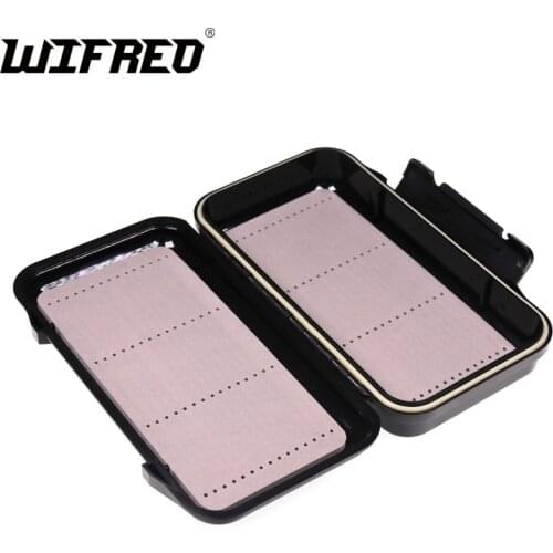 Wifreo 1PC Waterproof Stream Flies Combo Set Box Trout Fishing Fly Cases with Silicone Linear Dry WetNymph Storage Portable Case