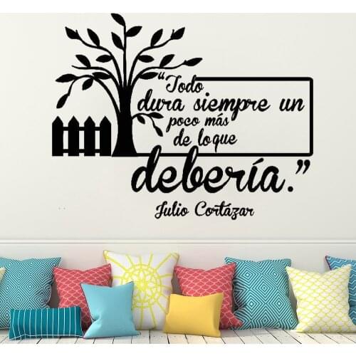 Wall Stickers Todo Dura Siempre Un Poco Más De Lo Que Deleria Spanish Quotes Decals Mural Vinyl Livingroom Decor Poster RU2477