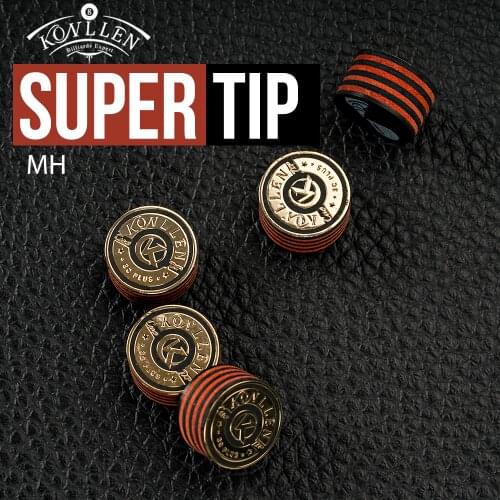 KONLLEN Pool Cue Tip 14mm MH Hardsness 8 laminated Japanese Imported Pigskin Cue Tips Biliard Carom Cue Tip Billiard Accessories