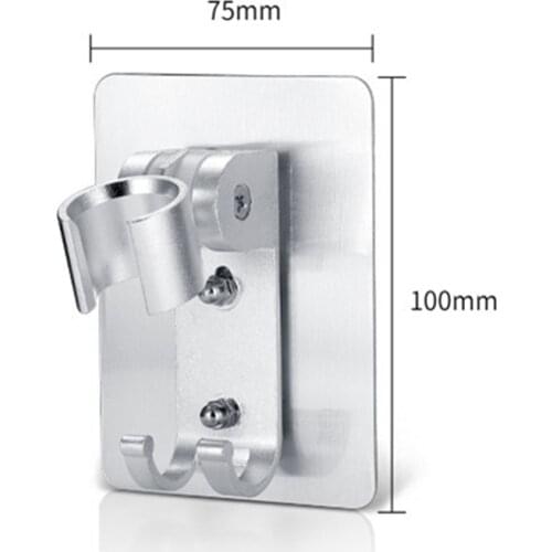 Wall Gel Mounted Shower Head Stand Bracket Holder Hand Held Bathroom Shower Head Fitting Portable Bathroom Accessories