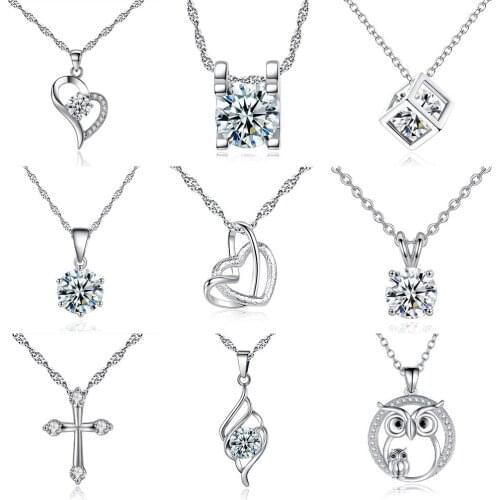 Charm Korean Style Diy Cross Necklace Tassel Necklaces Crystal Jewellery Animal Heart-shaped Cutout Tassel Necklace for Women