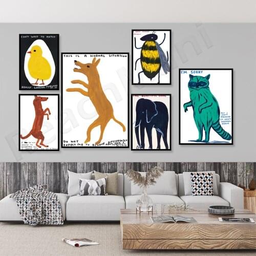 Animal posters-David Shrigley prints, contemporary art prints, abstract wall art David Shrigley poster prints