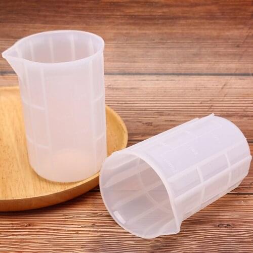 Silicone 300ml Measuring Cup Resin Glue DIY Tool Jewelry Make Molds Epoxy
