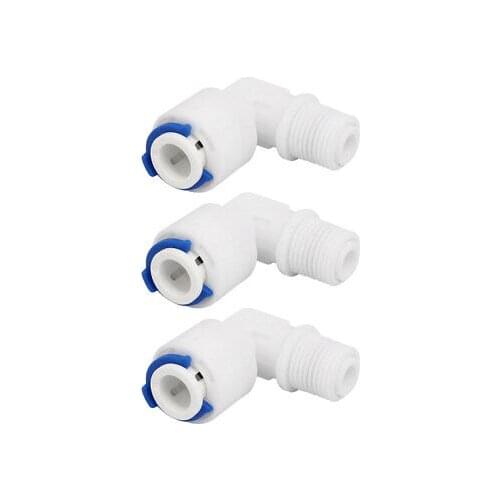 1/4'' Push Fit Tube x M10 Thread Quick Connect 3pcs for RO Water Reverse Osmosis