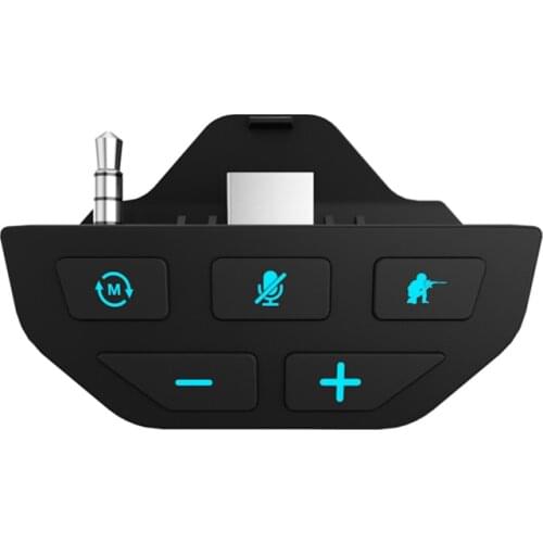 For Xbox One Controller Sound Enhancer Stereo Dongle Headset Audio Adapter with Headphone Speakers Low Latency Voice Control
