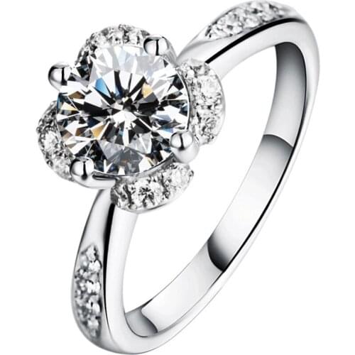 Real 925 Sterling Silver Womens Rings Luxury Elegant Charm Couple Exquisite Fine Jewelry Gift Wedding Engagement Party Proposal