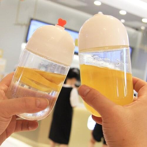 20pcs Net red creative drinking bottles PET plastic cold drinks packaging cup juice yogurt bottle 500ml milk tea water cups