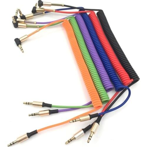 3.5 Jack AUX Audio Cable 3.5MM Male to Male Cable For Phone Car Speaker MP4 Headphone 1.8M Jack 3.5 Spring Audio Cables