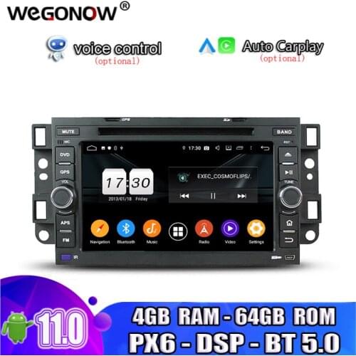 PX6 DSP Android10 64GB 4G Car DVD Player Wifi LTE Bluetooth5.0 RDS RADIO GPS Map For Chevrolet Epica Aveo Captiva 2006-2012