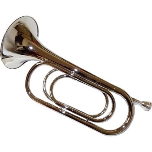 Bb Bugle Horn with Bag Nickel plated Bugle horn musical instruments trumpet