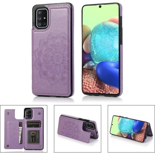 Retro Cases For Samsung Galaxy A51 A71 A90 5G A50S M10S A91 Multi Card Holder Wallet Case Shockproof PU Flip Leather Phone Cover